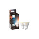 Philips Hue White Ambiance GU10 + Bridge, LED-Lampe(Doppelpack, ersetzt 35 Watt, inkl. Hue Bridge)