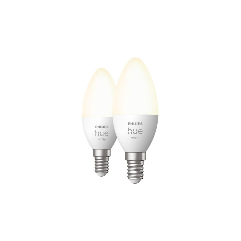 Philips Hue White E14, LED-Lampe(Doppelpack, ersetzt 40 Watt)