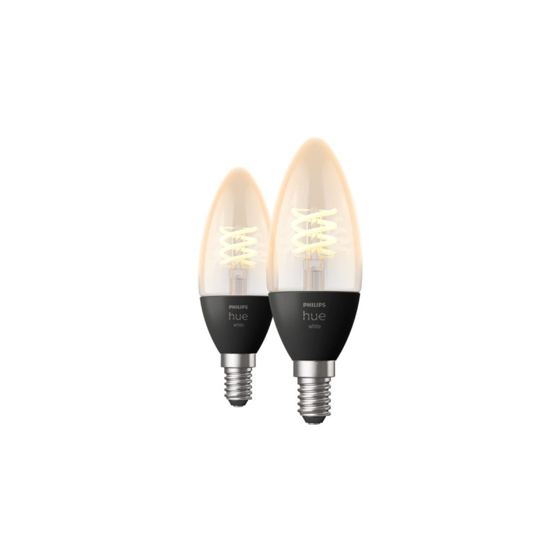 Philips Hue White E14, LED-Lampe(Doppelpack, ersetzt 28 Watt, Filament)