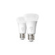 Philips Hue White E27, LED-Lampe(Doppelpack, ersetzt 60 Watt)