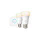 Philips Hue White Starter-Kit E27, LED-Lampe(zwei Lampen, eine Hue-Bridge, ersetzt 75 Watt)