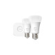 Philips Hue White Starter-Kit E27, LED-Lampe(zwei Lampen, eine Hue-Bridge, ersetzt 75 Watt)