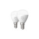 Philips Hue White Tropfenform P45 E14, LED-Lampe(Doppelpack, ersetzt 40 Watt)