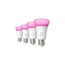 Philips Hue White & Color Ambiance E27, LED-Lampe(Viererpack, ersetzt 60 Watt)