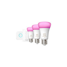 Philips Hue White & Color Ambiance Starter-Kit E27, LED-Lampe(drei Lampen, eine Hue-Bridge, ein Dimmschalter, ersetzt 60 Watt)