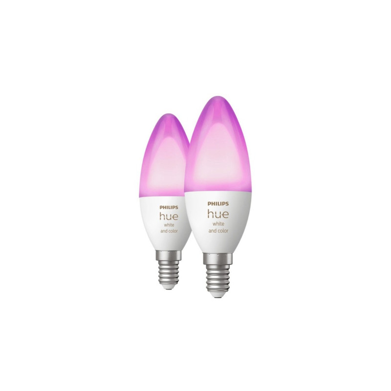 Philips Hue White & Color E14, LED-Lampe(Doppelpack, ersetzt 25 Watt)