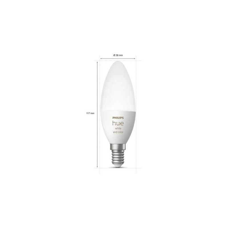 Philips Hue White & Color E14, LED-Lampe(Doppelpack, ersetzt 25 Watt)