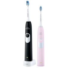 Philips Sonicare 2 Series Gesundes Zahnfleisch HX6232/41, Elektrische Zahnbürste(schwarz/rosa, inkl. 2. Handstück)