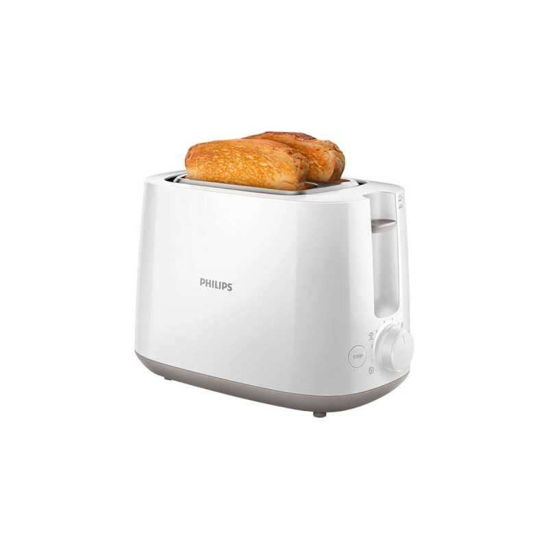 Philips Toaster Daily Collection HD2581/00(weiß, 900 Watt, für 2 Scheiben Toast)