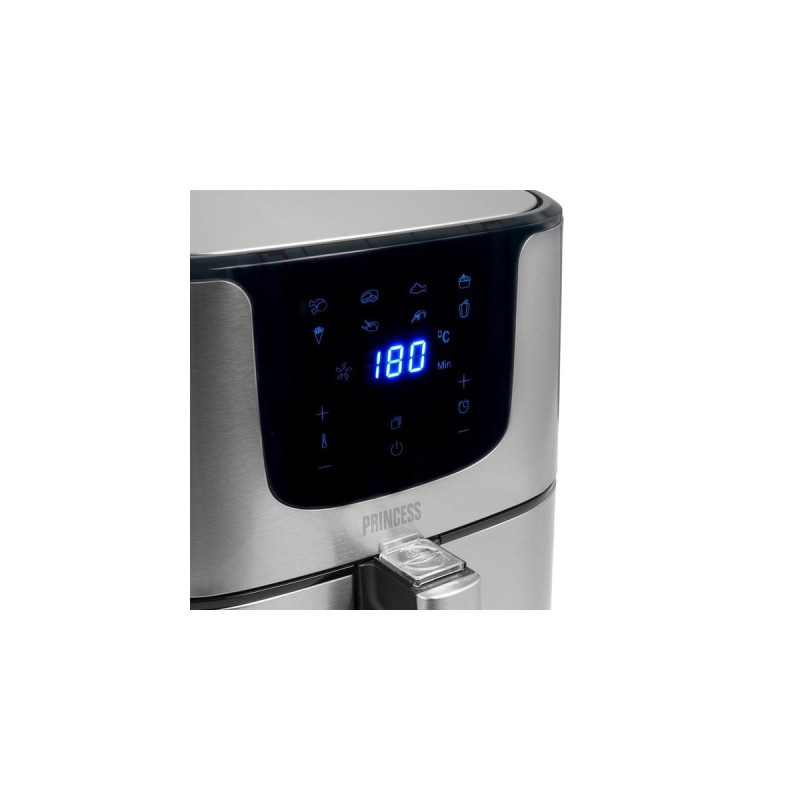 Princess Digital Aerofryer Deluxe XXL 182060, Heißluftfritteuse(edelstahl/schwarz)