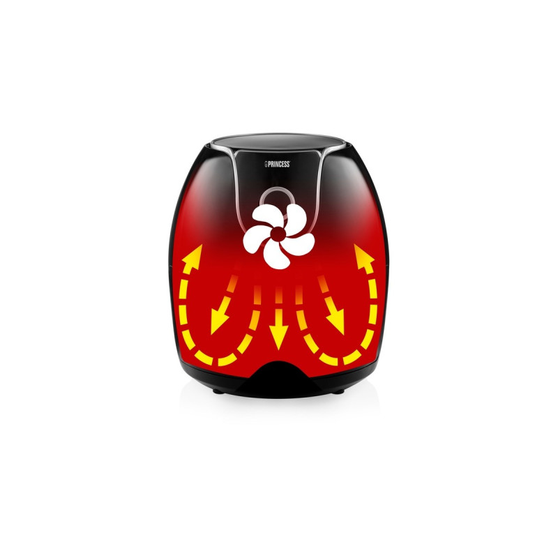 Princess Digital Family Aerofryer 182055, Heißluftfritteuse(schwarz/silber)