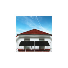 Priwatt Balkonkraftwerk priBalcony 45° Duo, 750 Watt, 0%(0% MWST, 2x 375W, für Gitterbalkon)