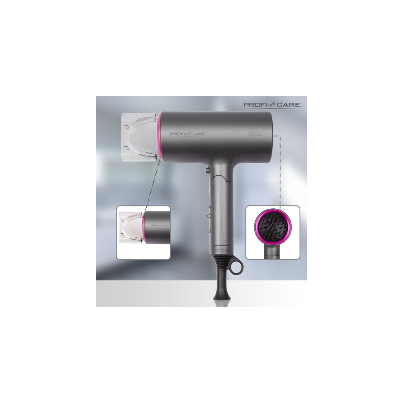 ProfiCare PC-HT 3073, Haartrockner(dunkelsilber/pink)