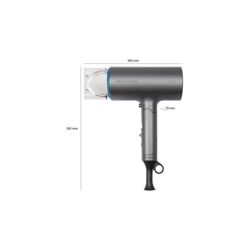 ProfiCare PC-HT 3073, Haartrockner(dunkelsilber/blau)