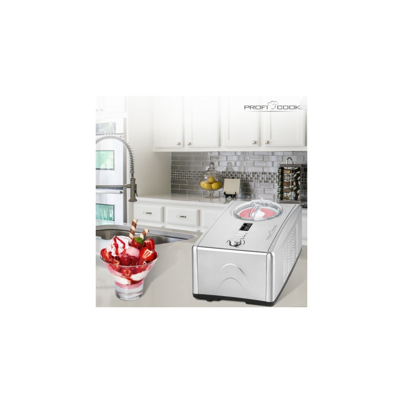 ProfiCook 2in1 - Eiscremeautomat und Joghurtmaker PC-ICM 1091 N, Eismaschine(edelstahl)