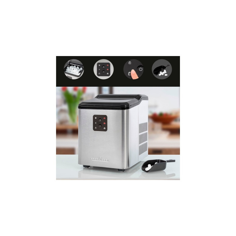 ProfiCook Eiswürfelbereiter PC-EWB 1253 inox(edelstahl/schwarz, 120 Watt)
