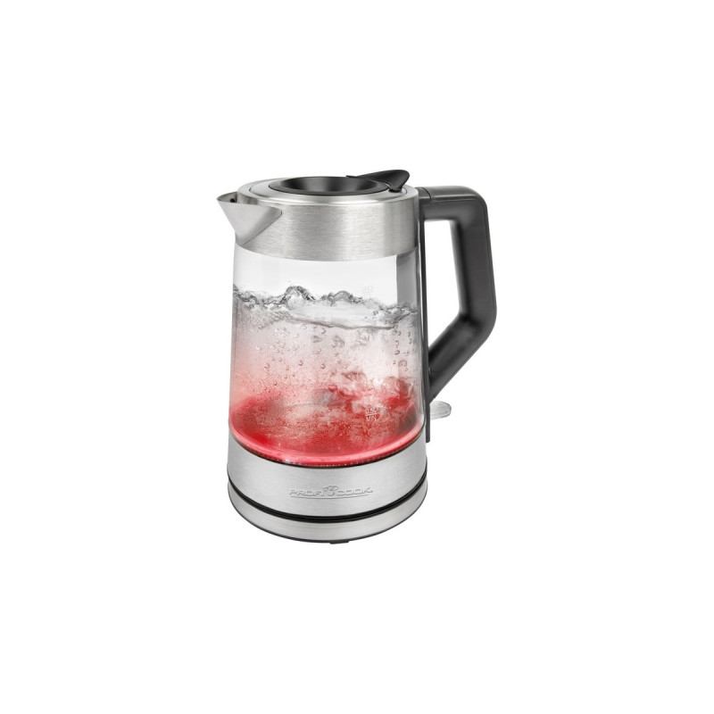 ProfiCook Glas-Wasserkocher PC-WKS 1190 G(inox/schwarz, 1,7 Liter)