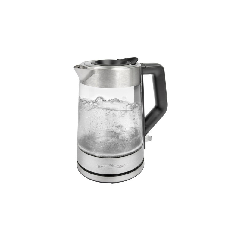 ProfiCook Glas-Wasserkocher PC-WKS 1190 G(inox/schwarz, 1,7 Liter)