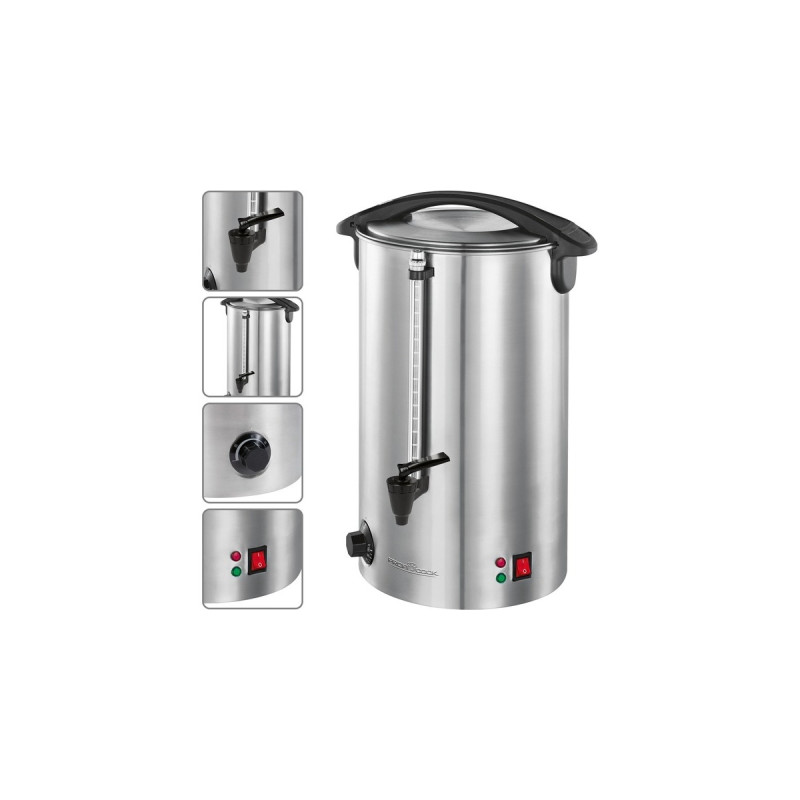 ProfiCook Heißgetränkeautomat PC-HGA 1196, Einkochautomat(edelstahl/schwarz, 7 Liter)