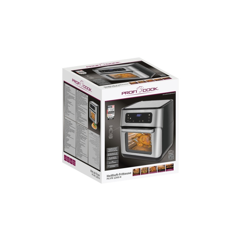 ProfiCook PC-FR 1200 H11L, Heißluftfritteuse(edelstahl/schwarz)