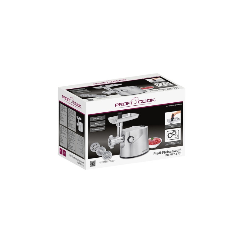 ProfiCook PC-FW 1172, Fleischwolf(silber)