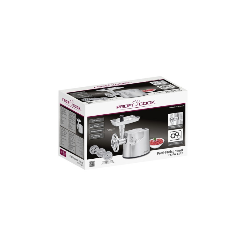 ProfiCook PC-FW 1173, Fleischwolf(silber)