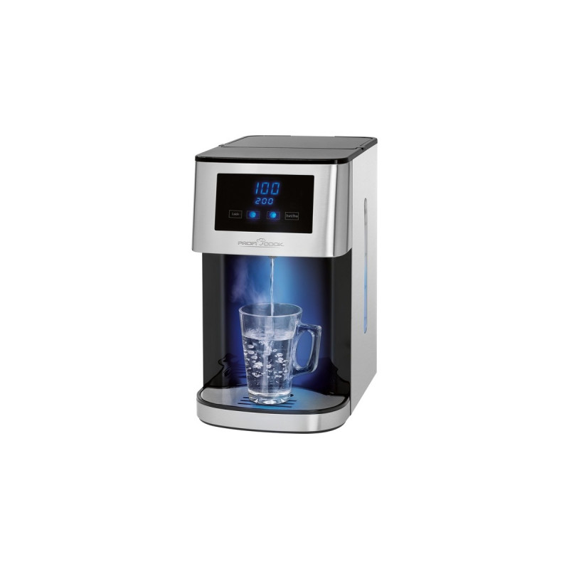 ProfiCook PC-HWS 1145 Heißwasserspender, Wasserkocher(edelstahl/schwarz)