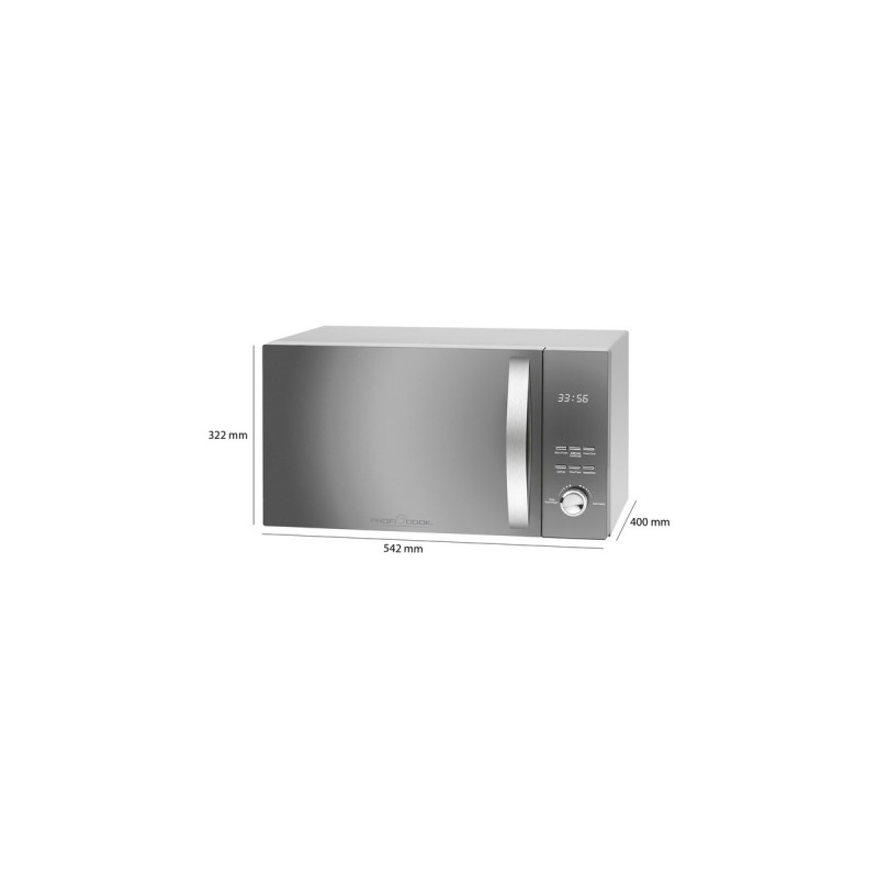 ProfiCook PC-MWG 1176 H, Mikrowelle(silber/schwarz)