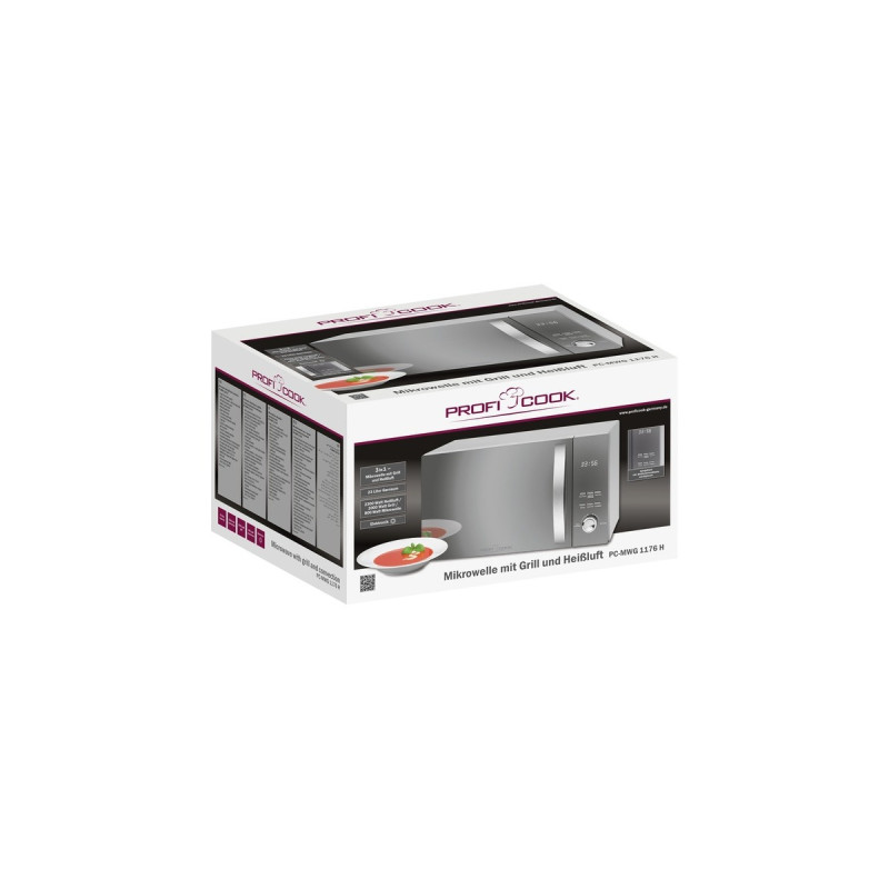 ProfiCook PC-MWG 1176 H, Mikrowelle(silber/schwarz)