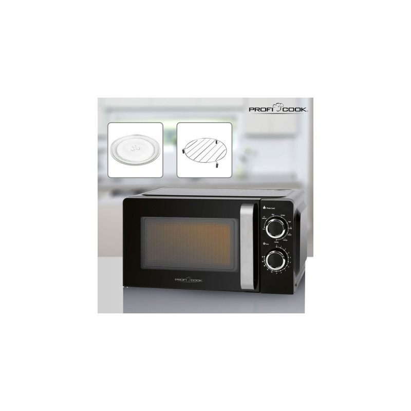 ProfiCook PC-MWG 1208, Mikrowelle(schwarz/silber)