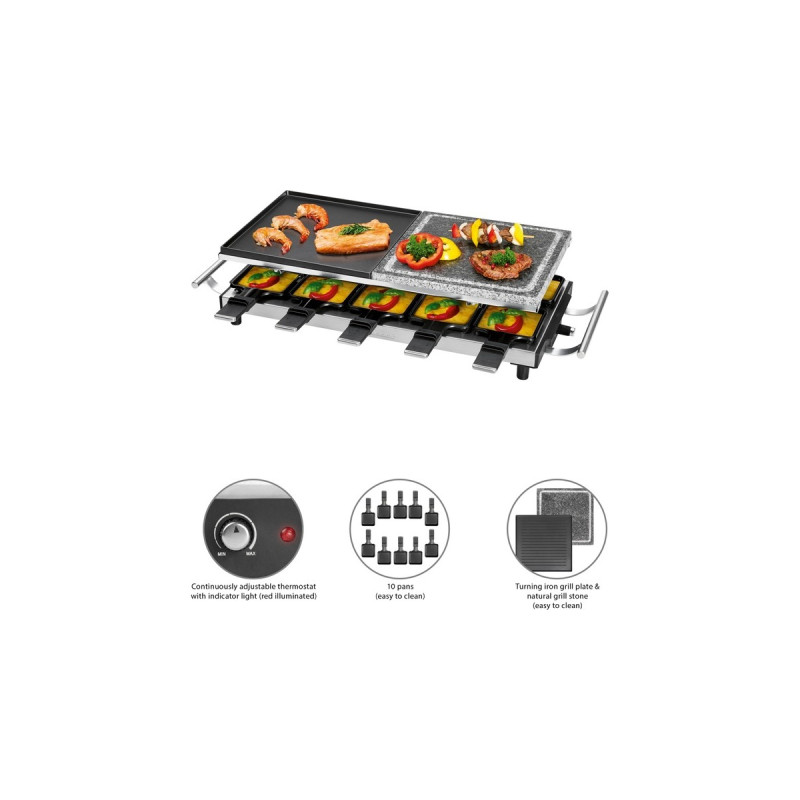 ProfiCook Raclette-Grill PC-RG 1144(edelstahl/schwarz)
