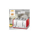 ProfiCook Toaster Vintage PC-TA 1194(rot/chrom, 1.630 Watt, für 4 Scheiben Toast)