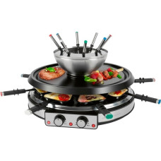 ProfiCook2in1 Raclette Grill & Fondueset PC RG/FD 1245(schwarz/silber)