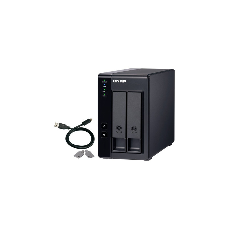 QNAP TR-002 Erweiterungsgehäuse, Laufwerksgehäuse(schwarz, RAID-Unterstützung)