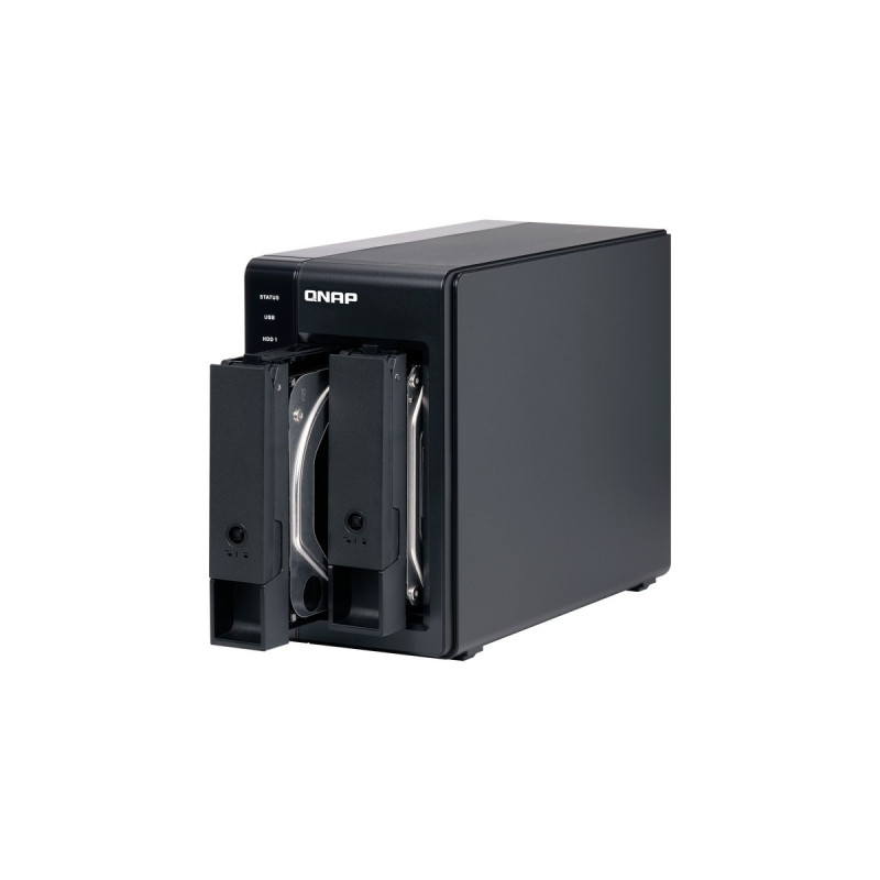 QNAP TR-002 Erweiterungsgehäuse, Laufwerksgehäuse(schwarz, RAID-Unterstützung)