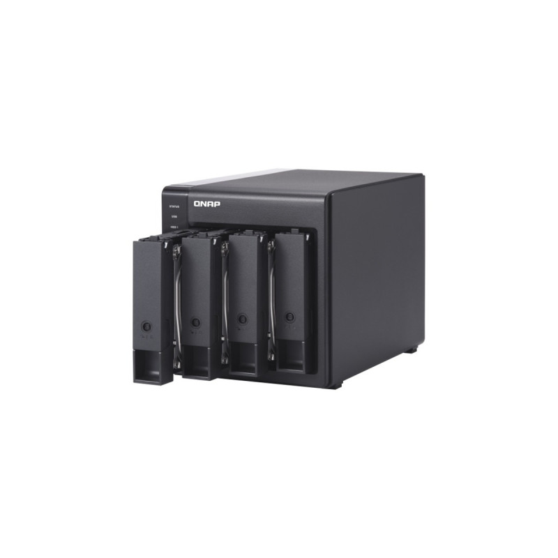 QNAP TR-004 Erweiterungsgehäuse, Laufwerksgehäuse(schwarz, RAID-Unterstützung)