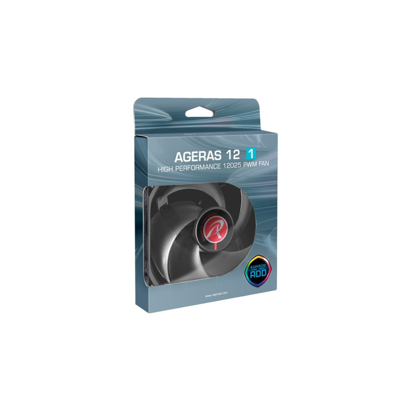 RAIJINTEK AGERAS 12, Gehäuselüfter(schwarz)