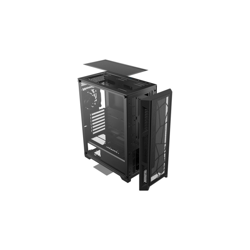 RAIJINTEK ARCADIA III, Tower-Gehäuse(schwarz, Tempered Glass)