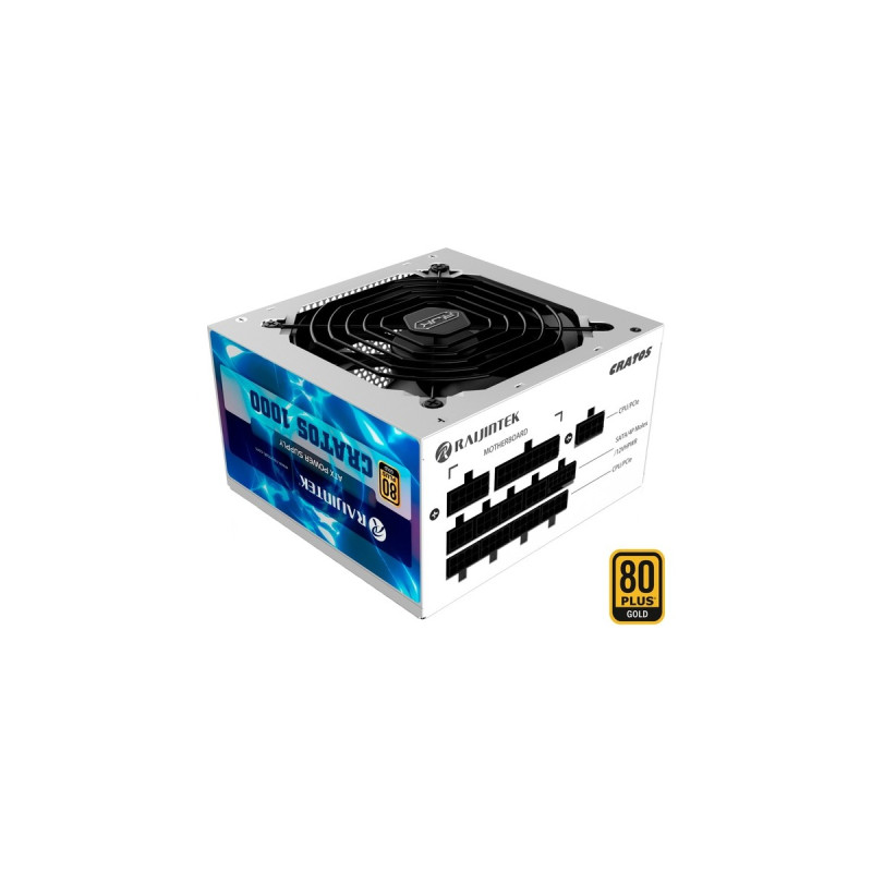 RAIJINTEK CRATOS 1000 WHITE, PC-Netzteil(weiß, Kabel-Management, 1000 Watt)