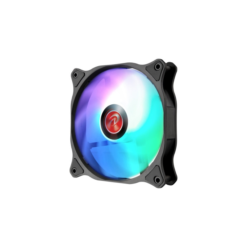 RAIJINTEK EOS 12 RBW ADD -2 120x120x25, Gehäuselüfter(schwarz/transparent, 2 Stück, inkl. 8-Port Hub, Fernbedienung)