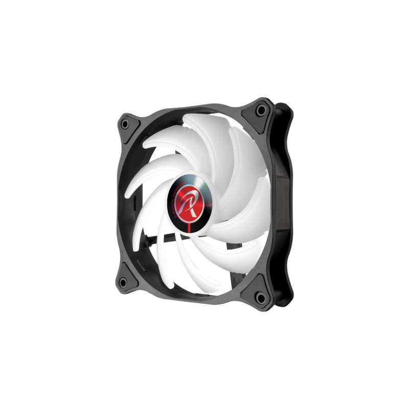 RAIJINTEK EOS 12 RBW ADD -2 120x120x25, Gehäuselüfter(schwarz/transparent, 2 Stück, inkl. 8-Port Hub, Fernbedienung)