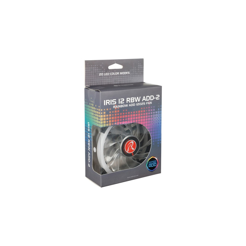 RAIJINTEK IRIS 12 RBW ADD-2, Gehäuselüfter(schwarz, 2 Lüfter, Controller und Fernbedienung)