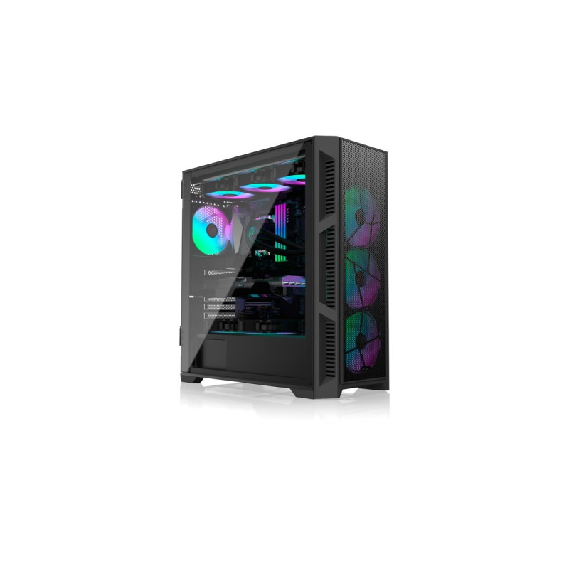 RAIJINTEK PONOS ULTRA MS4, Tower-Gehäuse(schwarz, Seitenteil aus Tempered Glass)