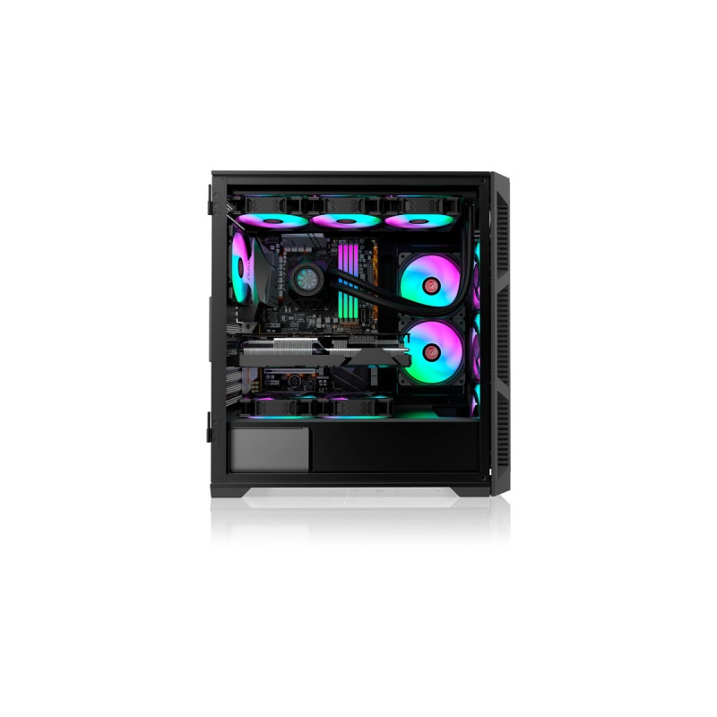 RAIJINTEK PONOS ULTRA MS4, Tower-Gehäuse(schwarz, Seitenteil aus Tempered Glass)
