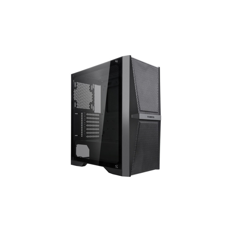 RAIJINTEK SILENOS MS, Tower-Gehäuse(schwarz, Version ohne Lüfter, Tempered Glass)