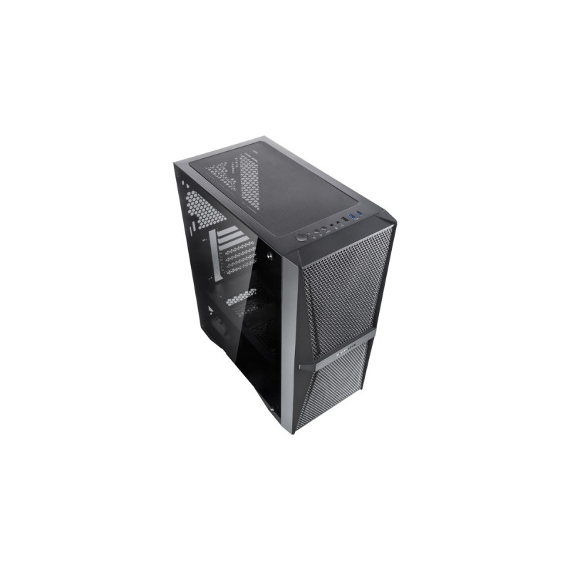 RAIJINTEK SILENOS MS, Tower-Gehäuse(schwarz, Version ohne Lüfter, Tempered Glass)