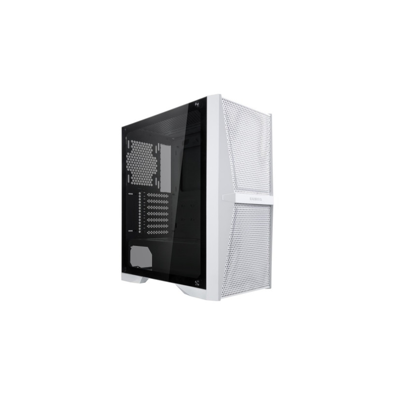 RAIJINTEK SILENOS MS, Tower-Gehäuse(weiß, Version ohne Lüfter, Tempered Glass)