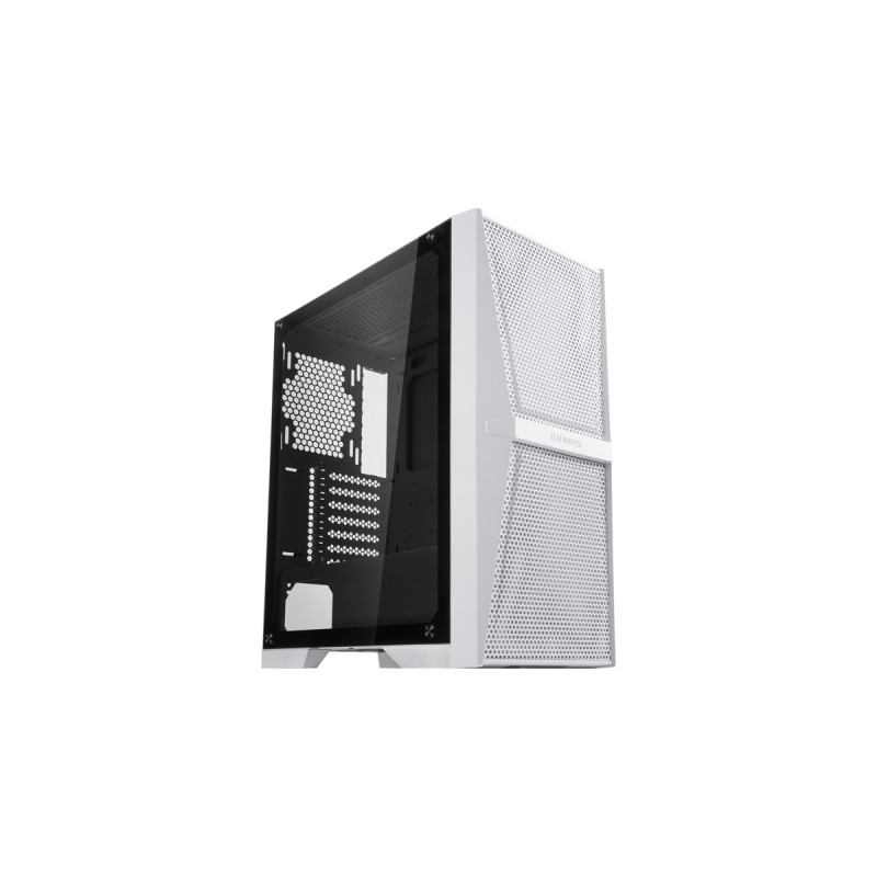 RAIJINTEK SILENOS MS, Tower-Gehäuse(weiß, Version ohne Lüfter, Tempered Glass)