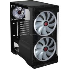 RAIJINTEK SILENOS PRO, Tower-Gehäuse(schwarz, Version mit ARGB-Lüfter, Tempered Glass)