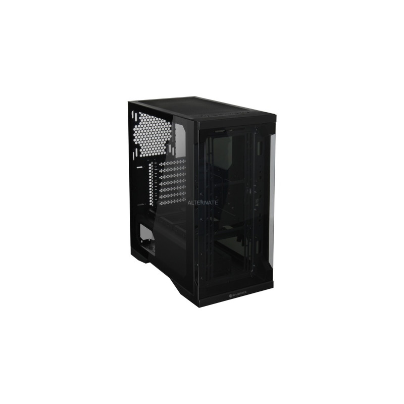 RAIJINTEK SILENOS, Tower-Gehäuse(schwarz, Version ohne Lüfter, Tempered Glass)